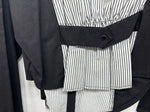 New Woman Cowboy Thread Black White Long Sleeve Button Up XL II-46