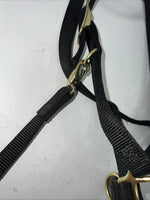 New Fabtron Black Nylon Halter/Bridle Trail Combo With Split Reins #NP54-5 W-43