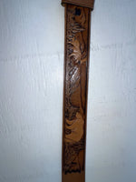 New Brown Genuine Leather Chambers Wildlife Tooled 30” Belt #6381 Z-167