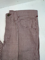New Vintage Red And White Checkered Lee Polyester Pants #2600362 SS-84