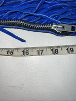 NOS Children’s  Blue Whitman Show Chaps With Fringe Adjustable Waist 35” L-29