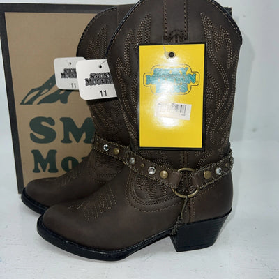 New Children’s Brown Smoky Mountain Cowboy Boots. 1177C 11. 24-93