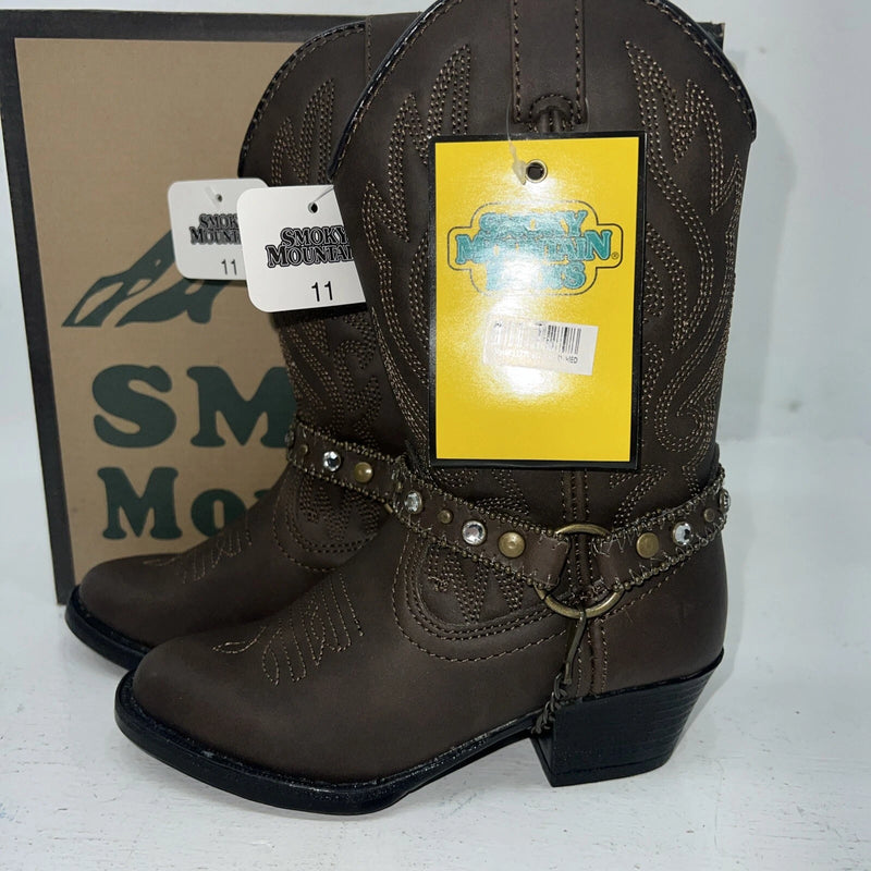 New Children’s Brown Smoky Mountain Cowboy Boots. 1177C 11. 24-93