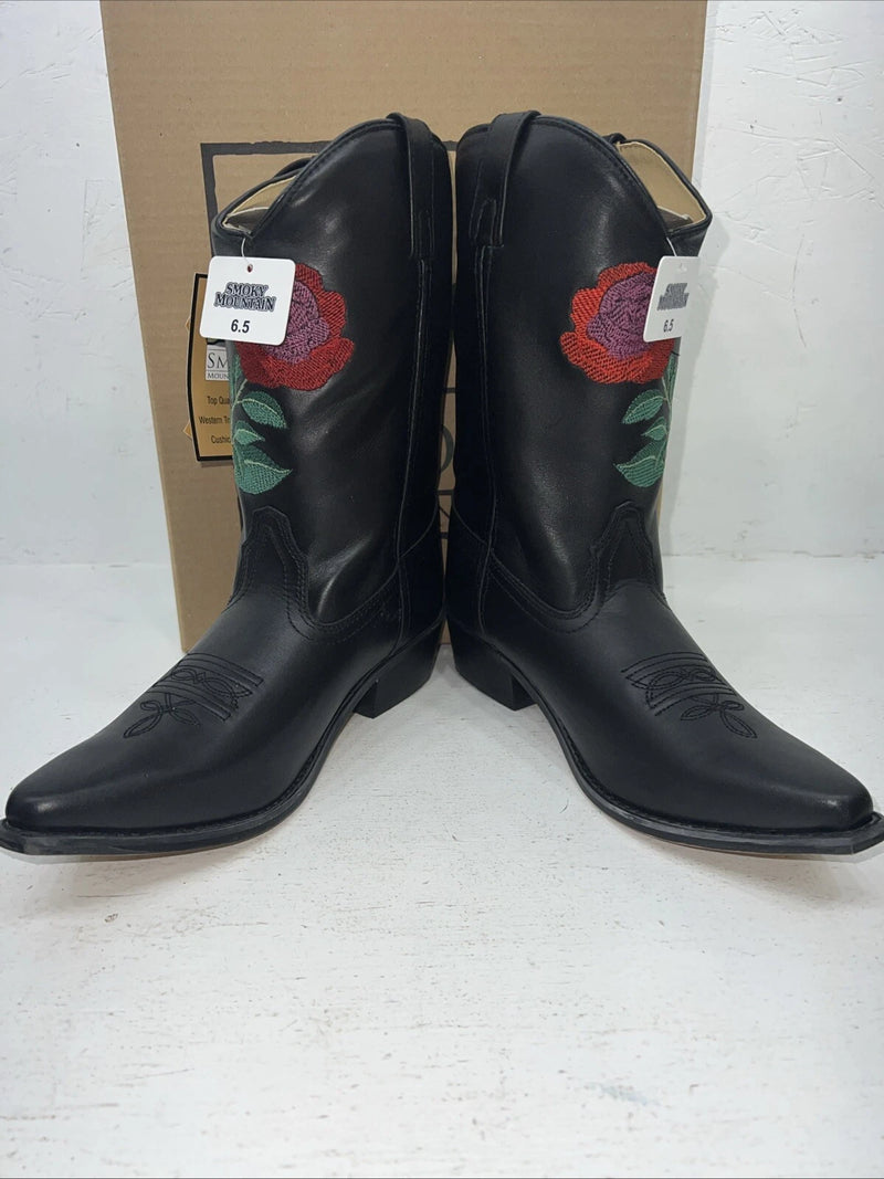 New Women’s Black Smoky Mountain Cowboy Boots. 3688 Y 6.5 6 1/2. 19-61