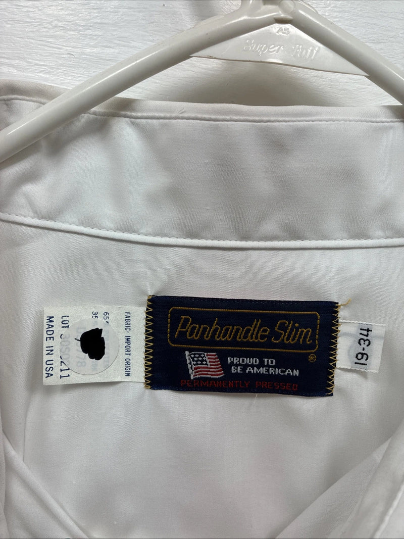 New Men’s Panhandle Slim White Long Sleeve Pearl Snap 3XL E-76