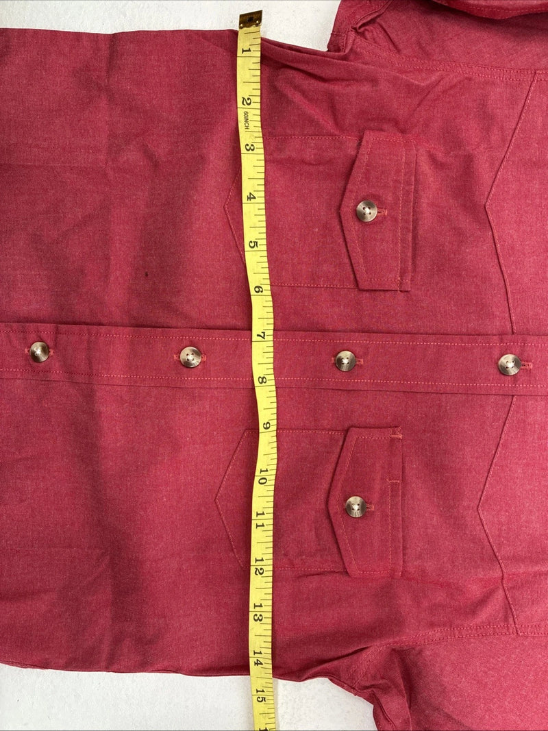 New Girls ELY Cattleman Pink Long Sleeve Button Up Small DD-133
