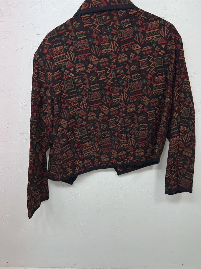 New Women’s Red Aztec Crazy Cowgirl Cover Jacket Large #ccJ-74 UU-21