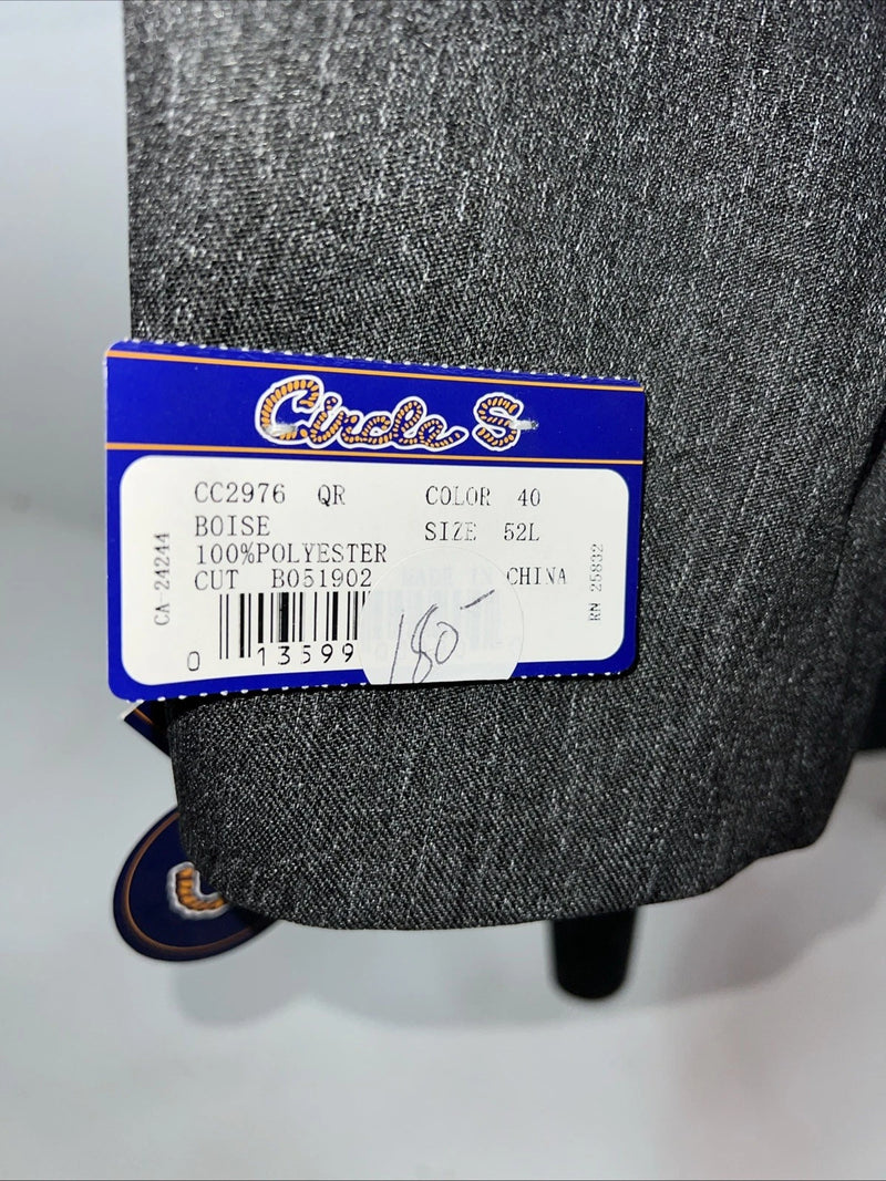 New Men’s Circle S Gray Suit Jacket 52L #24244 V-600