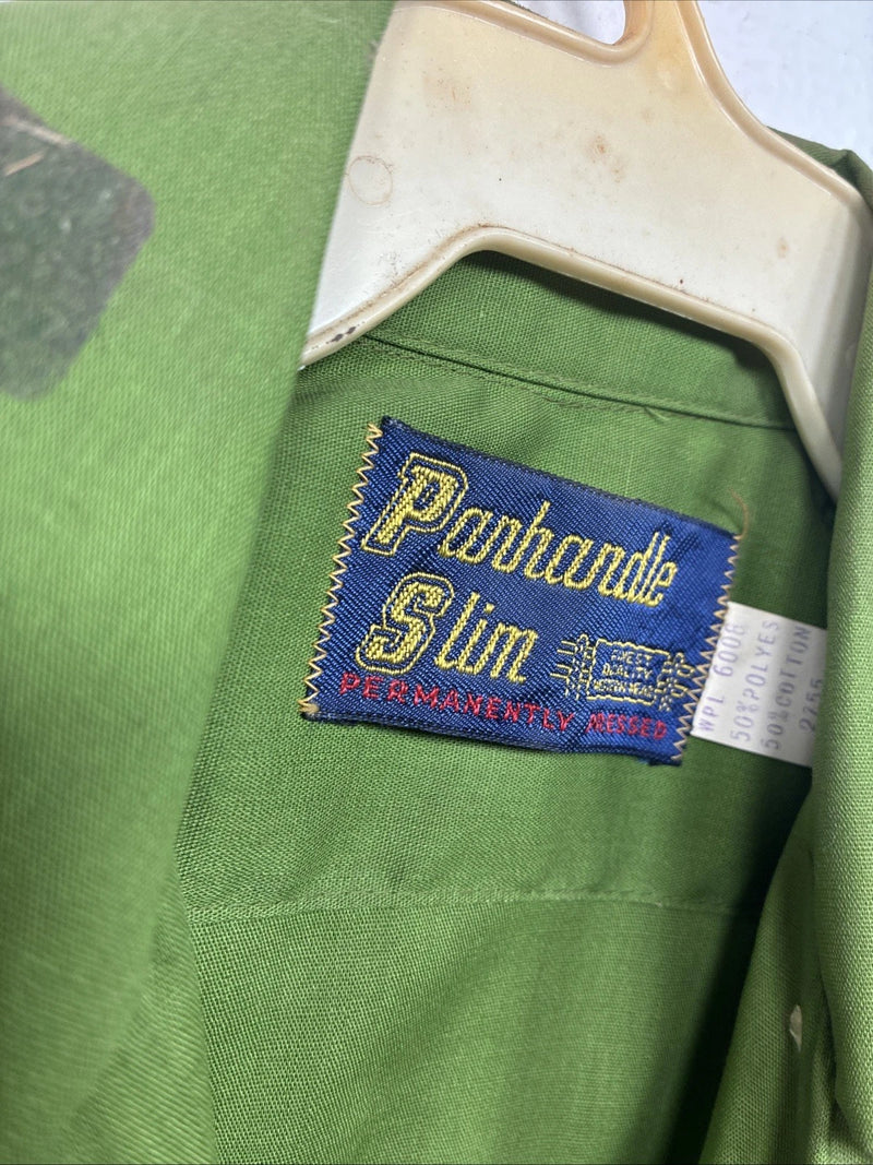 New Women’s Panhandle Slim Green Short Sleeve Pearl Snap Size 12 KK-90