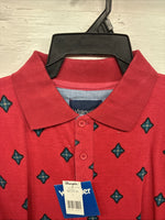 New Men’s Wrangler Red Designed Short Sleeve Polo Large CC-43