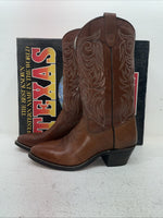 New Men’s Brown Texas Brand Cowboy Boots. 5111 9 D. 4-48