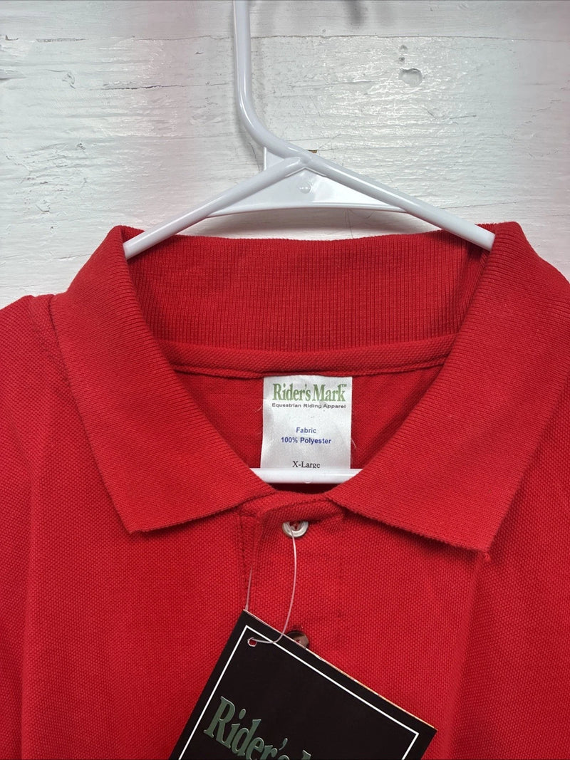 New Men’s Riders Mark Red Short Sleeve Polo Shirt XL R-33