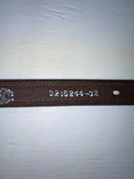 New Brown Genuine Leather Nocona Silver Pendent 32” Belt #3216244 Z-143