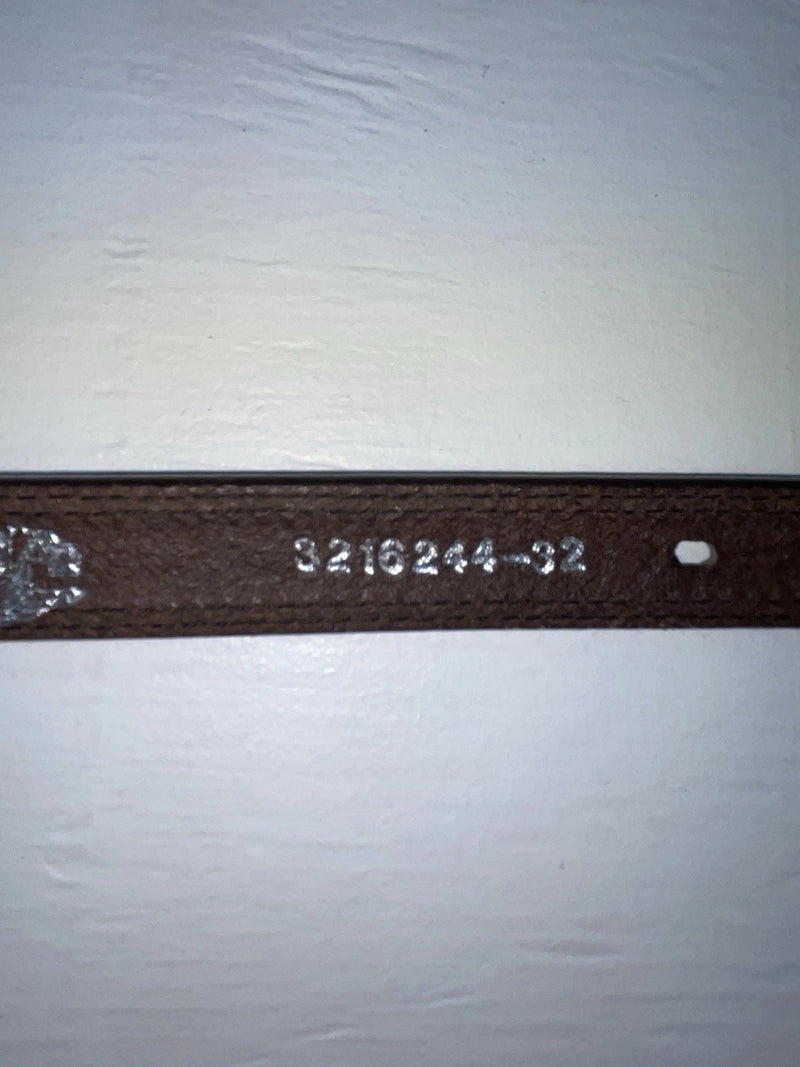 New Brown Genuine Leather Nocona Silver Pendent 32” Belt #3216244 Z-143