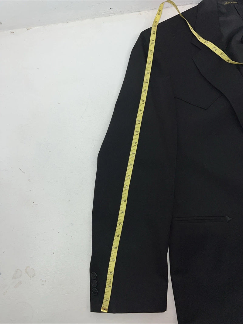 New Men’s Circle S Black Suit Jacket 44R #25832 T-600