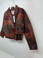 New Women’s Multicolor Crazy Cowgirl Short Jacket Medium #ccJ53 WW-16