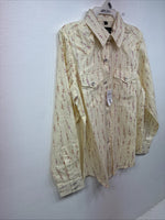 New Kids White Horse Floral Long Sleeve Pearl Snap Large MM-6