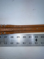 New Brown Genuine Leather Circle Y Weaved 30” Belt #8388 JJ-155