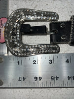 New Black Genuine Leather Blazin Roxx Cross Bling M Belt #N3510401 Z-1