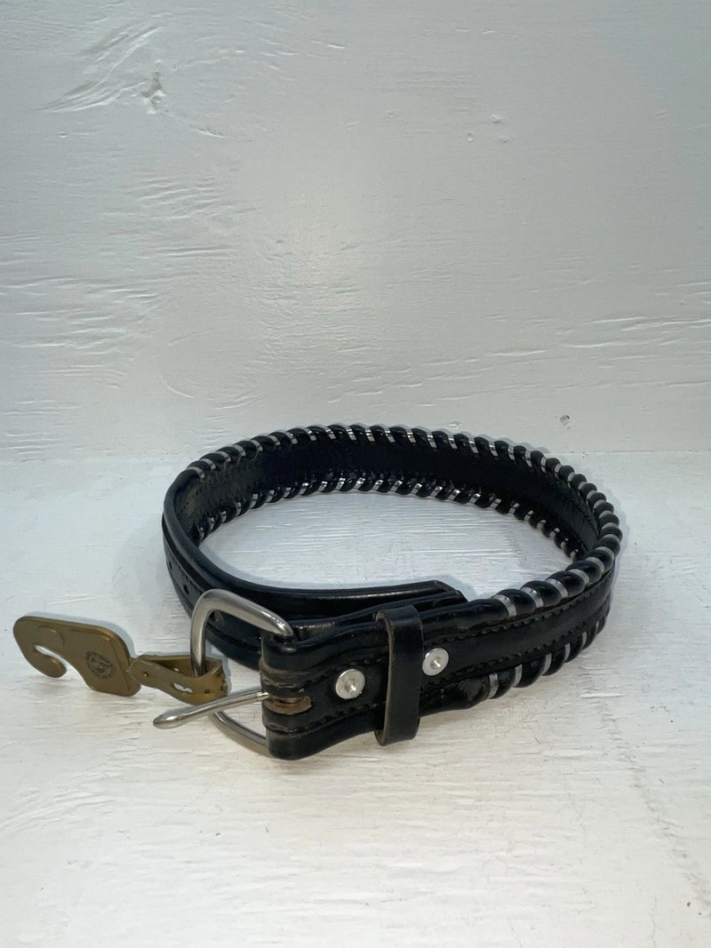 New Black Genuine Leather Tex Tan Weaved 24” Belt #76326