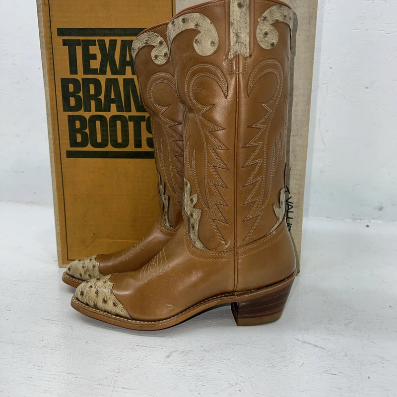 New Women’s Brown Texas Brand Cowboy Boots. 5.5 5 1/2 M. 20-12