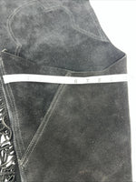 NOS Black Show Chaps With Fringe Adjustable Waist 41” N-21