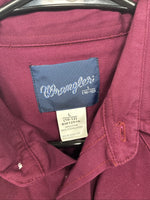 New Kids Wrangler Red Long Sleeve Pearl Snap Size Large LL-24
