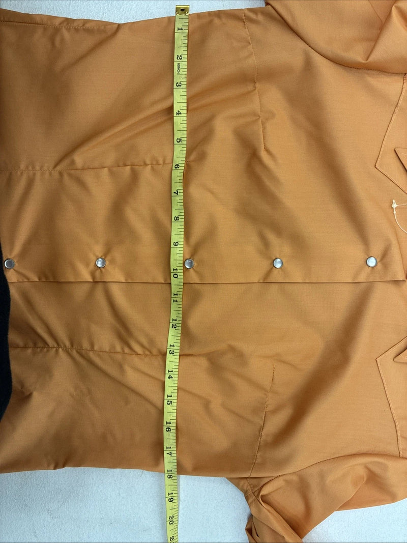 New Women’s Panhandle Slim Orange Long Sleeve Pearl Snap Size 14 MM-18