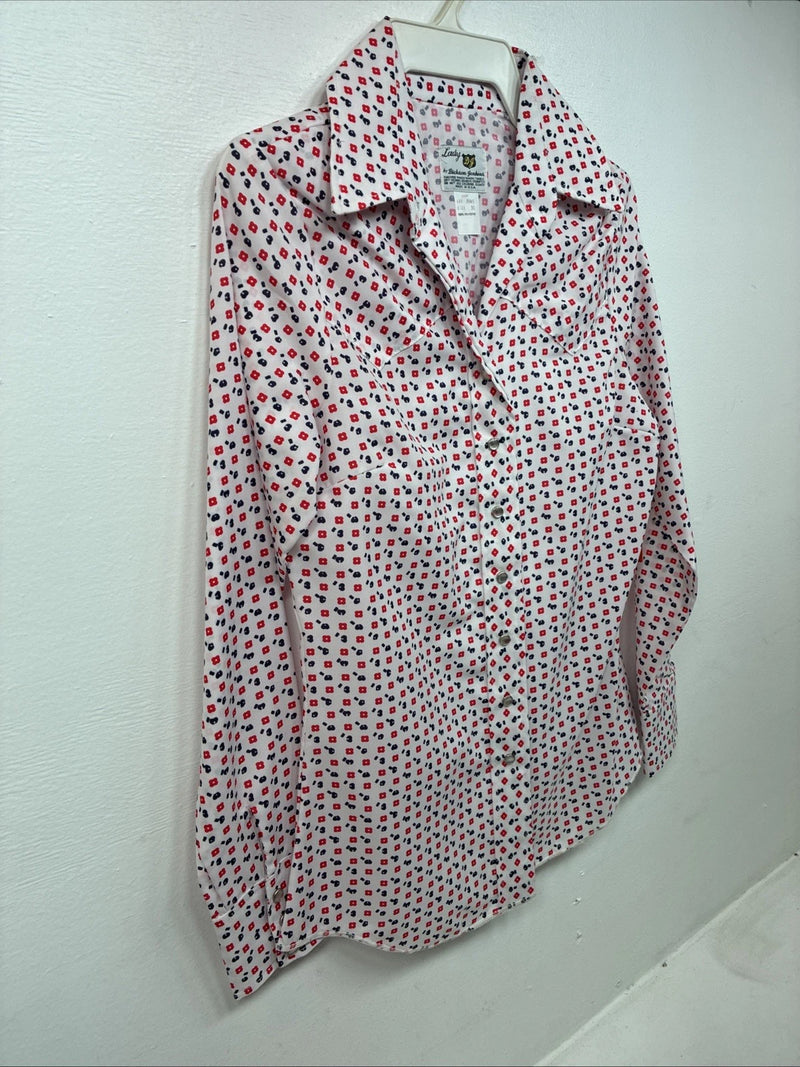 New Women’s Dickson Jenkins Multicolor Long Sleeve Pearl Snap Size 30 MM-37