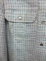 New Women’s Lee Blue Design Long Sleeve Button Up Jacket Size 11 KK-42