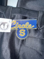 New Vintage Black Circle S Polyester Pants #CP5091 XX-86