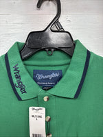 New Men’s Wrangler Green Short Sleeve Polo Shirt Large CC-65