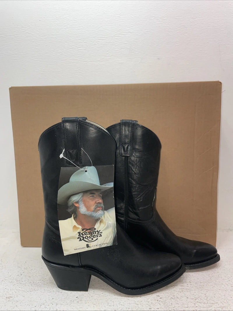 New Women’s Black Kenny Roger’s Cowboy Boots. 40500 5 M. 2-53 