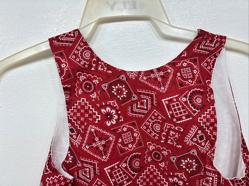 New Kids Kiddie Korral Red Western Design Sleeveless Vest Size Large YY-35