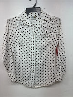 New Women’s Dickson Jenkins Polkadot Long Sleeve Pearl Snap Size 32 MM-3