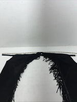 NOS Black Show Chaps With Fringe Adjustable Waist 41” N-21