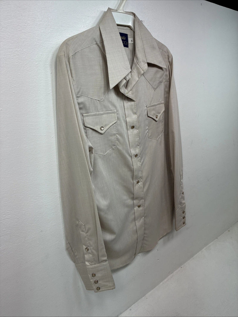 New Women’s Panhandle Slim Tan Long Sleeve Pearl Snap 16 GG-53