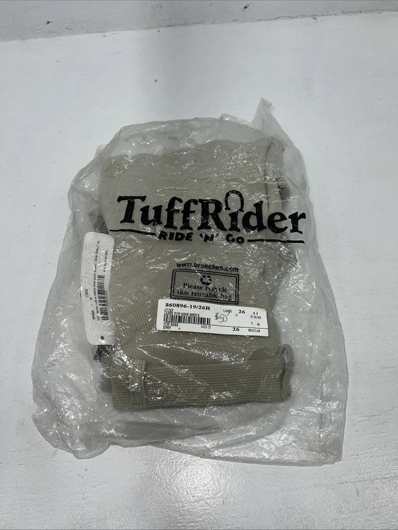 New Women’s Tan Tuff Rider English Breeches. 26-R A-167