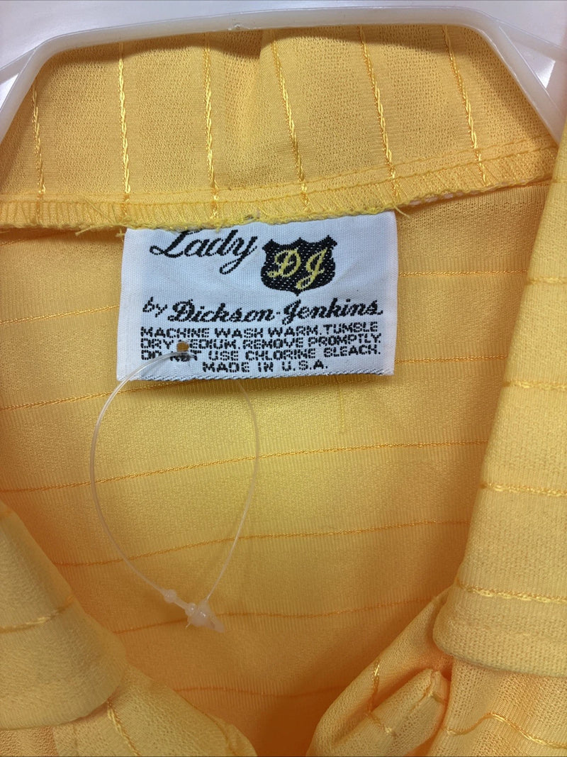 New Womens Dickson Jenkins Yellow Long Sleeve Pearl Snap Medium LL-108
