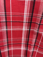 New Men’s ELY 1878 Red Plaid Short Sleeve Pearl Snap XL M-48