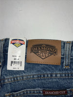 New Womens Diamond Cut Regular Fit Denim Jeans. 4x34 P-1