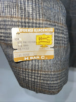 New Men’s California Ranchwear Gray Plaid Suit Jacket 42R #14753 R-602