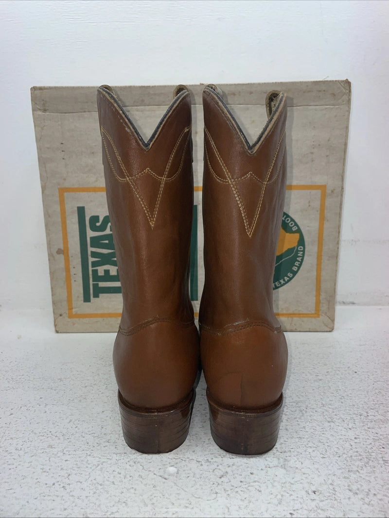 New Childrens Brown Texas Brand Cowboy Boots. 2944 5.5 5 1/2 D. 2-86
