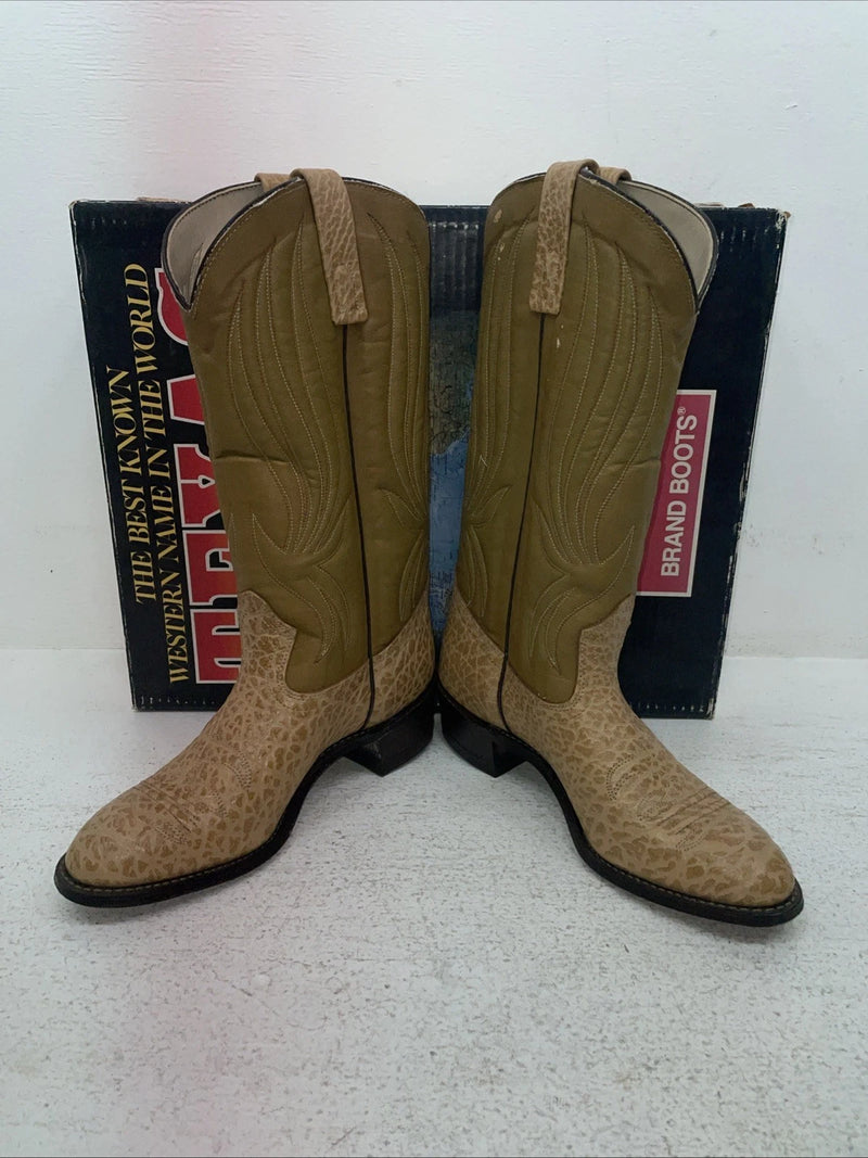 New Men’s Brown Texas Brand Cowboy Boots. 4785 8 M. 1-119