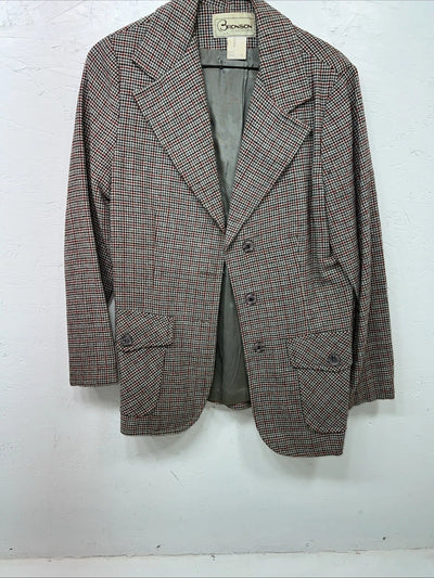 New Womens Red Plaid Bronson Work Blazer 13/14 #4400 UU-12