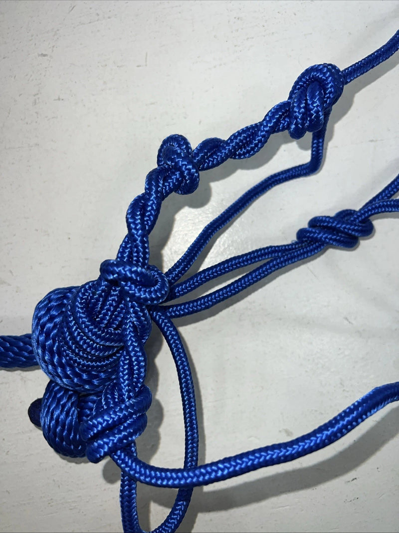 New Tough 1 Blue Training Halter And Lead Rope #50-1095 G-503