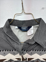 New Women’s Brooks & Dunn Gray Design Long Sleeve Button Up Large MM-125