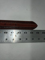 New Brown Genuine Leather Double S Tooled Belt #0701048 40 W-12