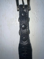 New Black Genuine Leather Weaved 36” Belt #110 Z-109