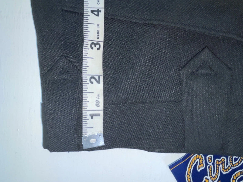 New Vintage Black Circle S Polyester Pants #CP4793 XX-91